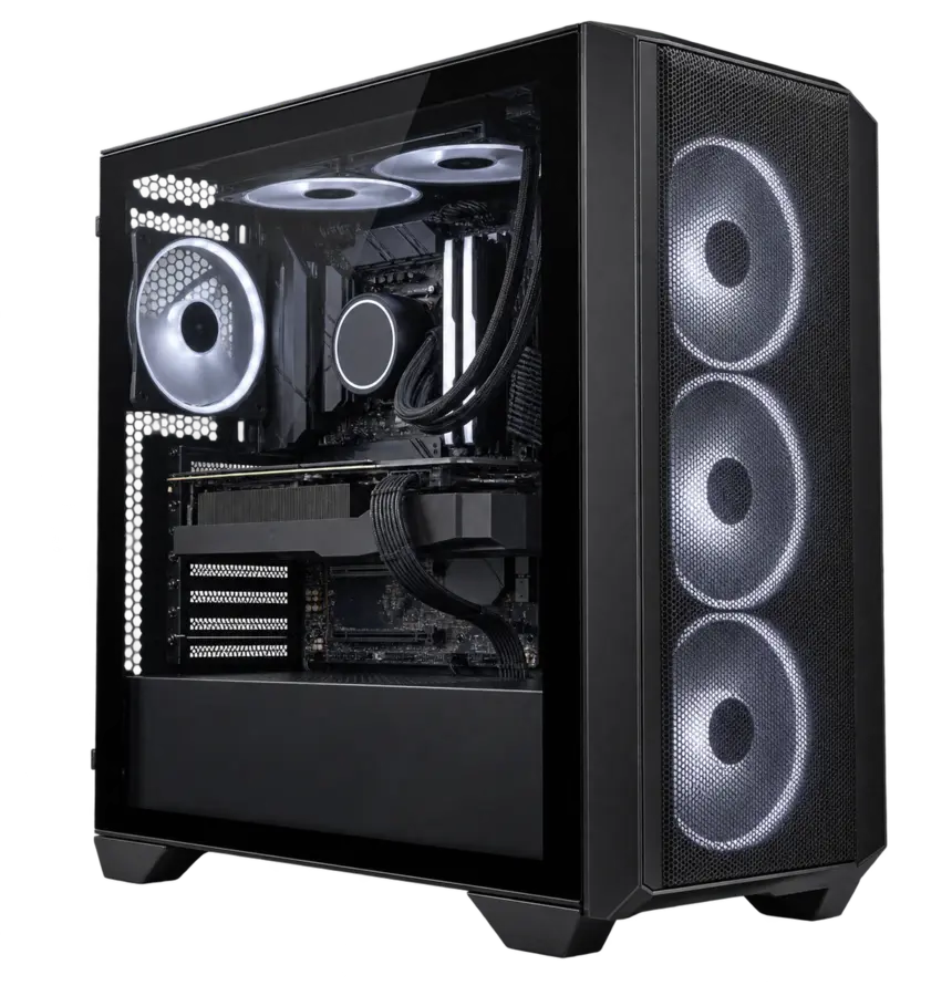 Computador de escritorio con gabinete de alto flujo